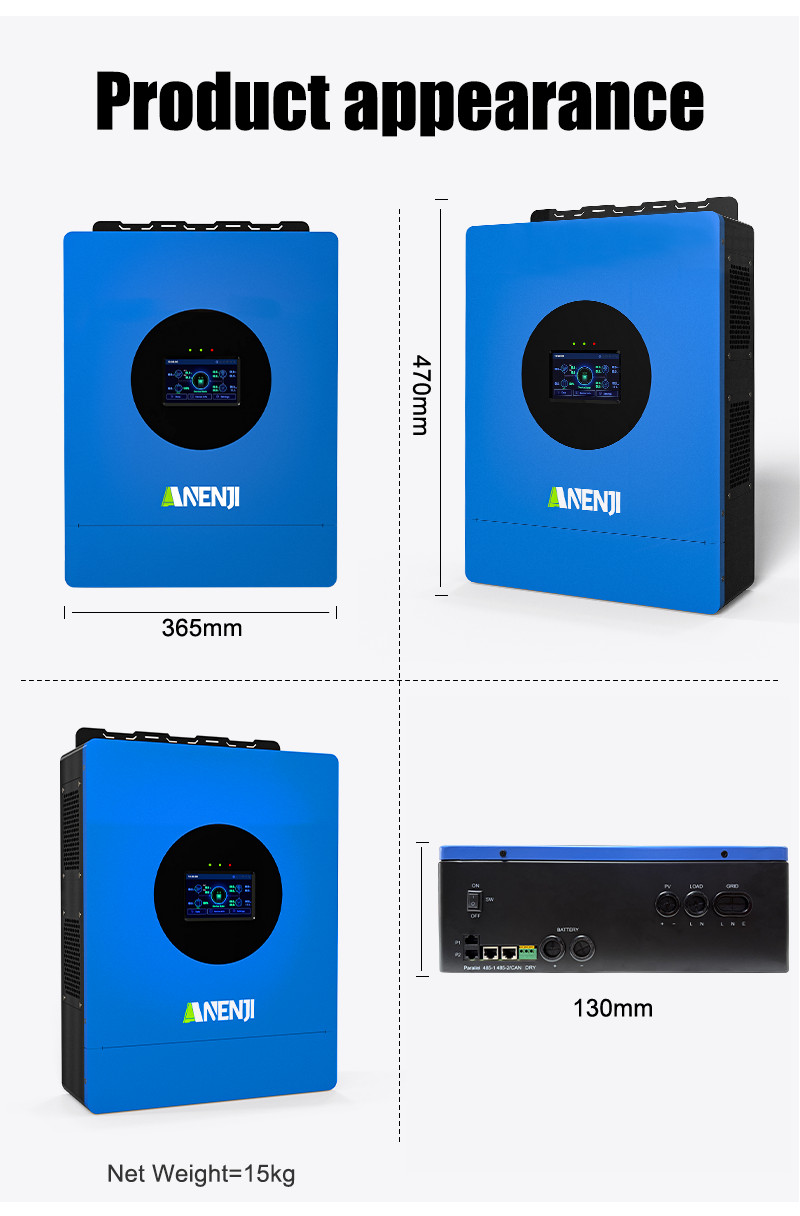 6000W 48V Solar Inverter Hybrid Off-grid 110V/120V MPPT 120A Charger Controller