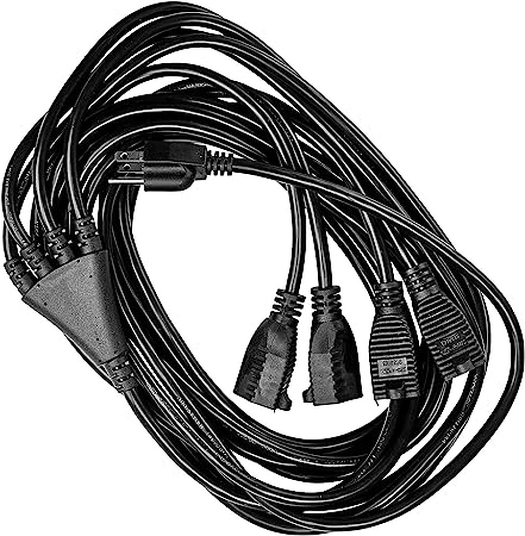 Luxury Office LXO-4121-1PCK-4 Way Power Splitter – 1 to 4 Extension Cord Spl…