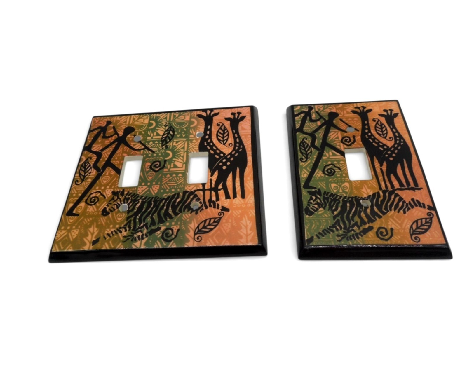 Switch Plate Covers Folk Art Double & Single All Fired Up Canada-US Duty Prepaid