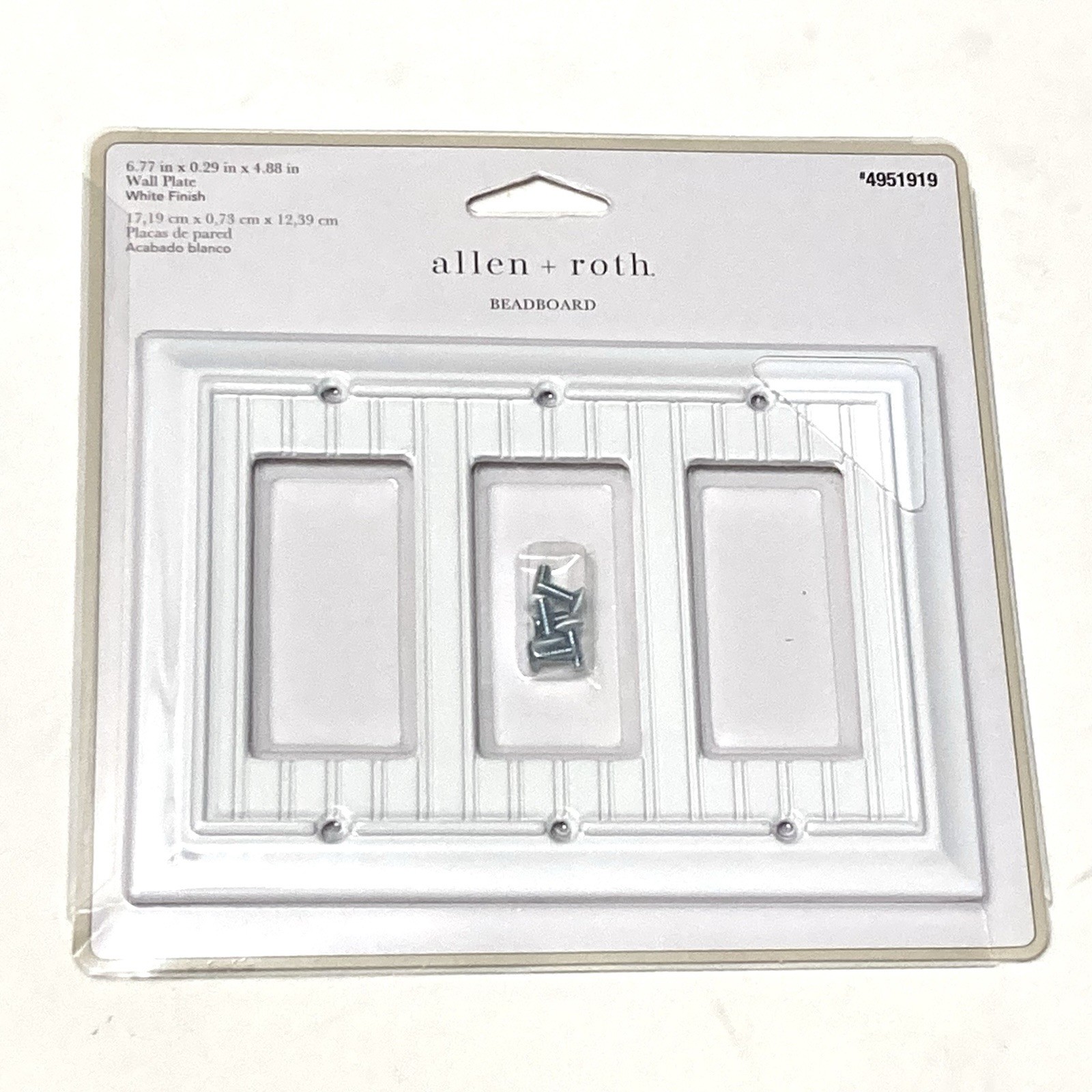 White Beadboard Triple Rocker Decorator GFCI Light Switch Wallplate Outlet Cover
