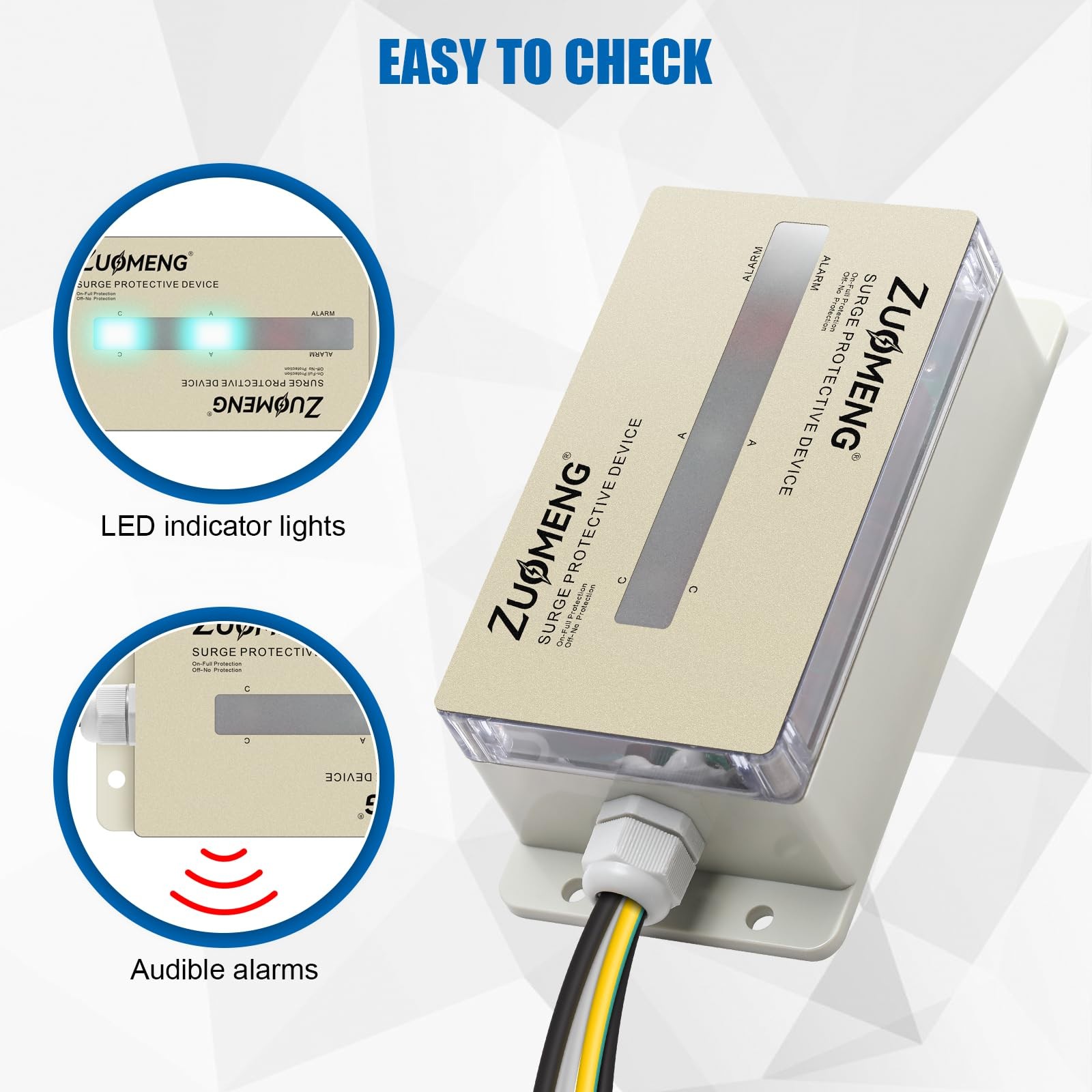 FS140 Whole House Surge Protector Rated for 140,000 Amps, IP66 Waterproof for…