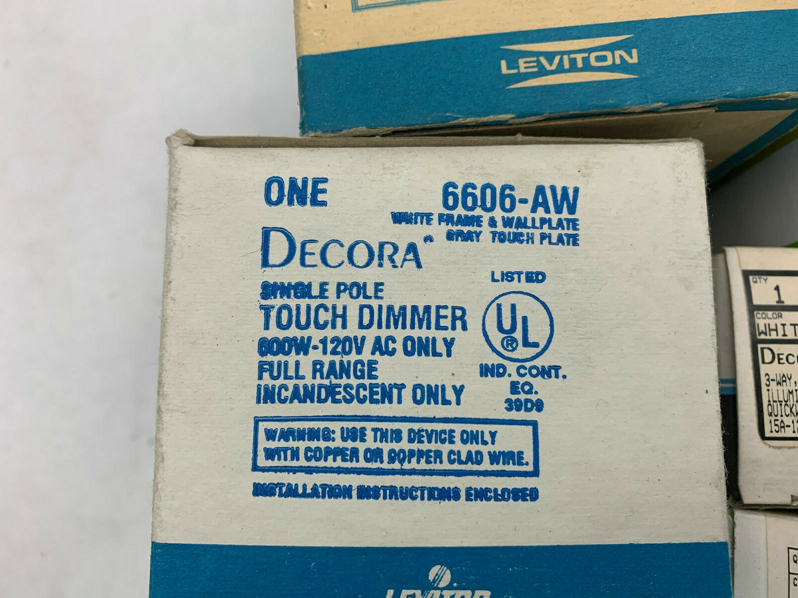 Leviton 80301 Lot Of Misc Dimmers 6606-AW Plates 80301-SW(16) See Pictures #E1
