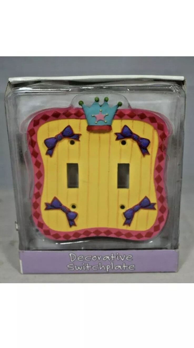 Lot 2 Borders Unlimited – “Little Princess” Decorative Light Switchplate (Dual)