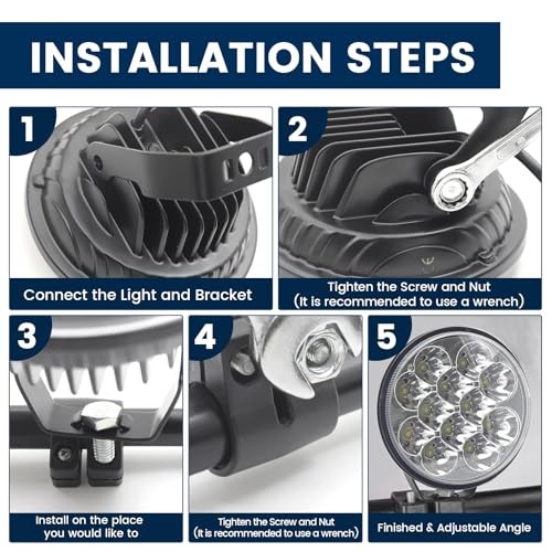 Motorcycle Spotlight Mounting Bracket,Motorcycle Fog Light Bracket Easy to