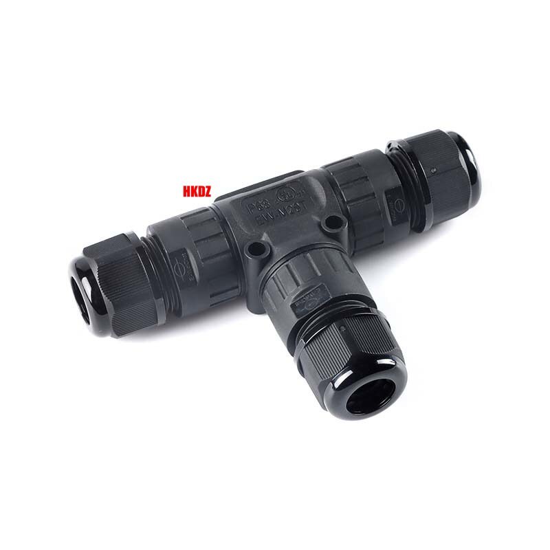 T-Type Waterproof Junction Box Case Electrical Cable Wire Connector Outdoor IP68
