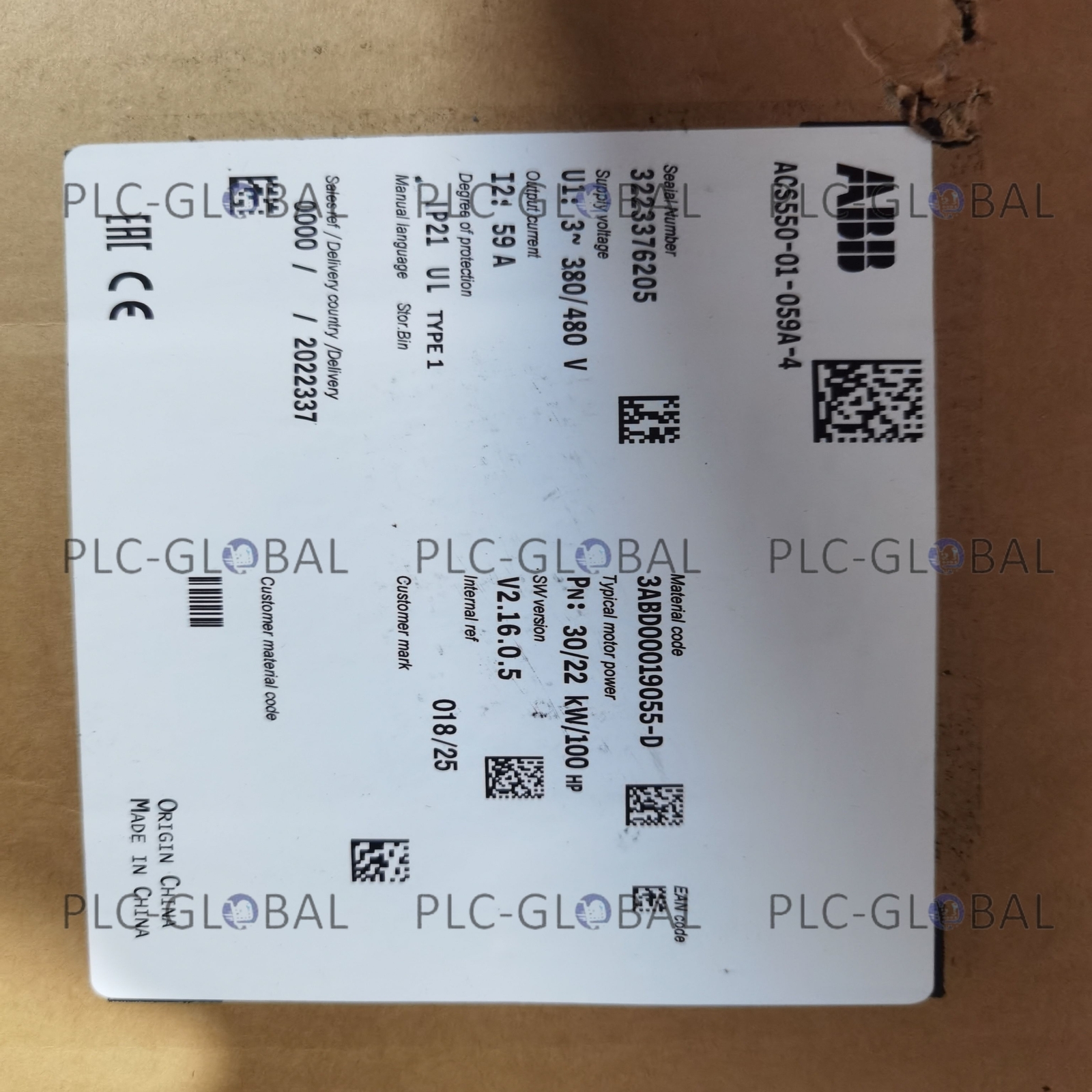 1PC New ABB ACS550-01-059A-4 With 1 Year Warranty Fast Shipping