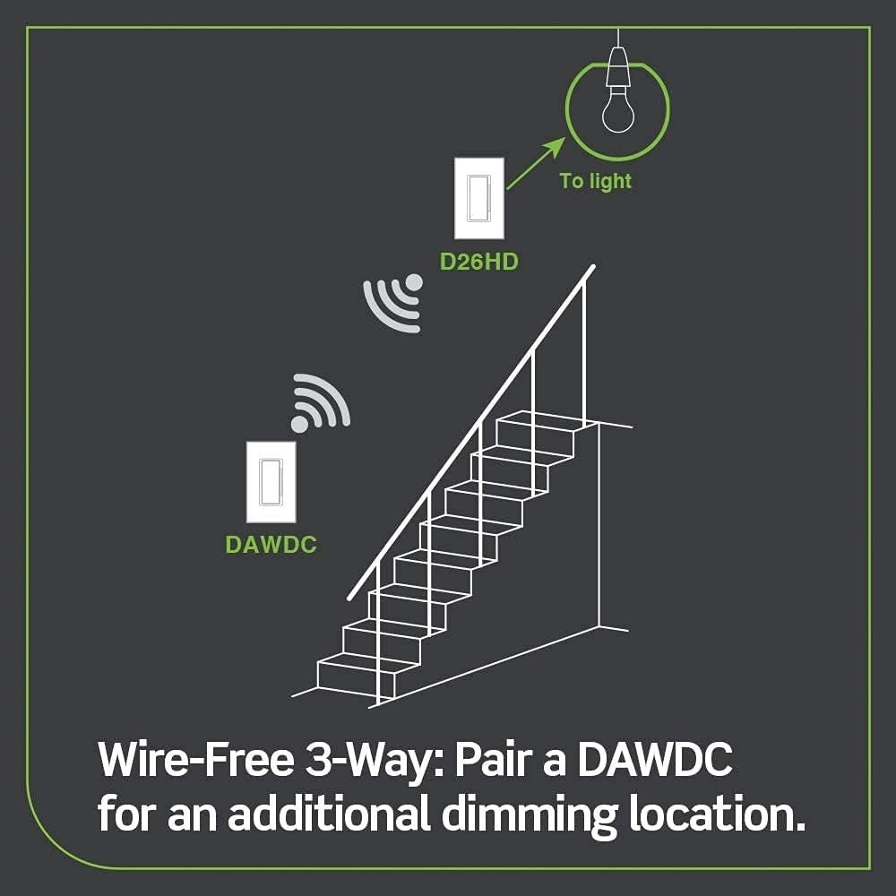 Decora Smart Dimmer Anywhere Companion, Add Wire-Free 3-Way/4-Way/5-Way On/Of…