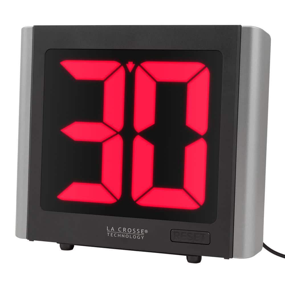 Countdown Up timer Extra-Large Digital LED Red Digits Modern 12 ft. Power Cord