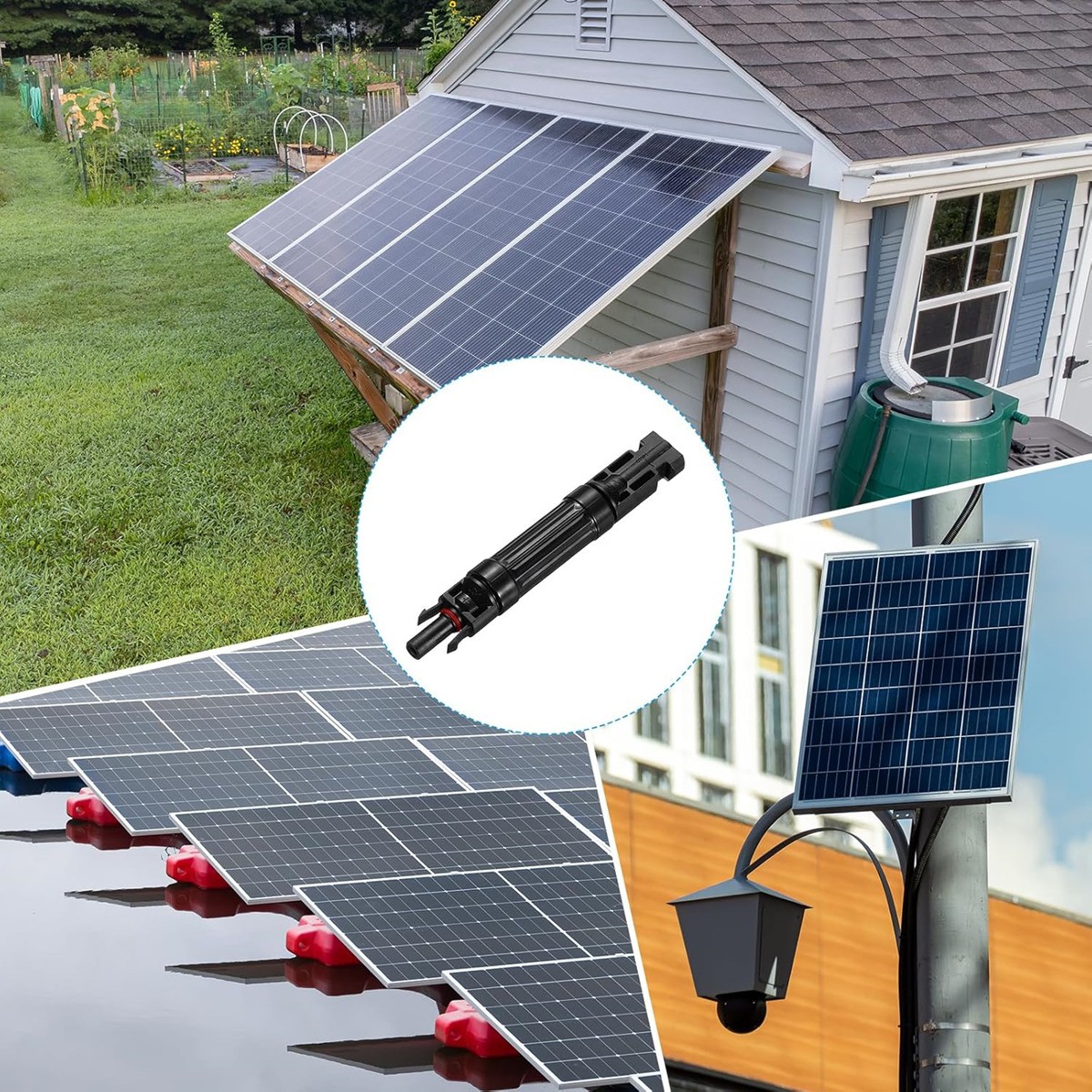 10/15/20/30/32A Quick Release in-line Fuse Holder Solar Panel Connectors w/Fuses