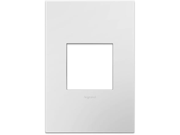 Legrand adorne Gloss White-on-White, 1-Gang Wall Plate, AWP1G2WHW10