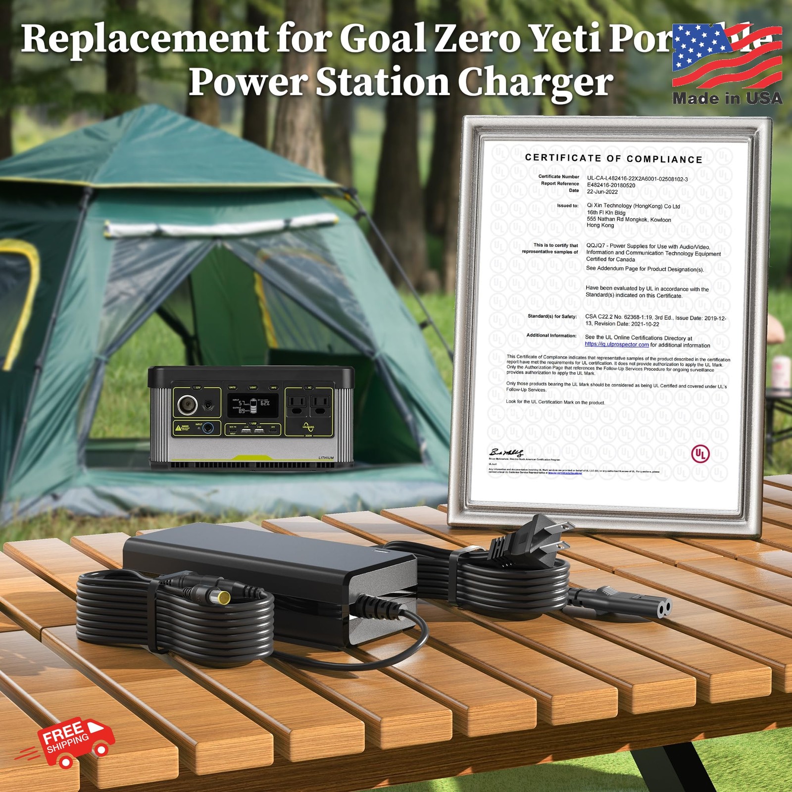 15V Power Cord for Goal Zero Yeti Solar Generator Charger for Goal Zero Yeti 150