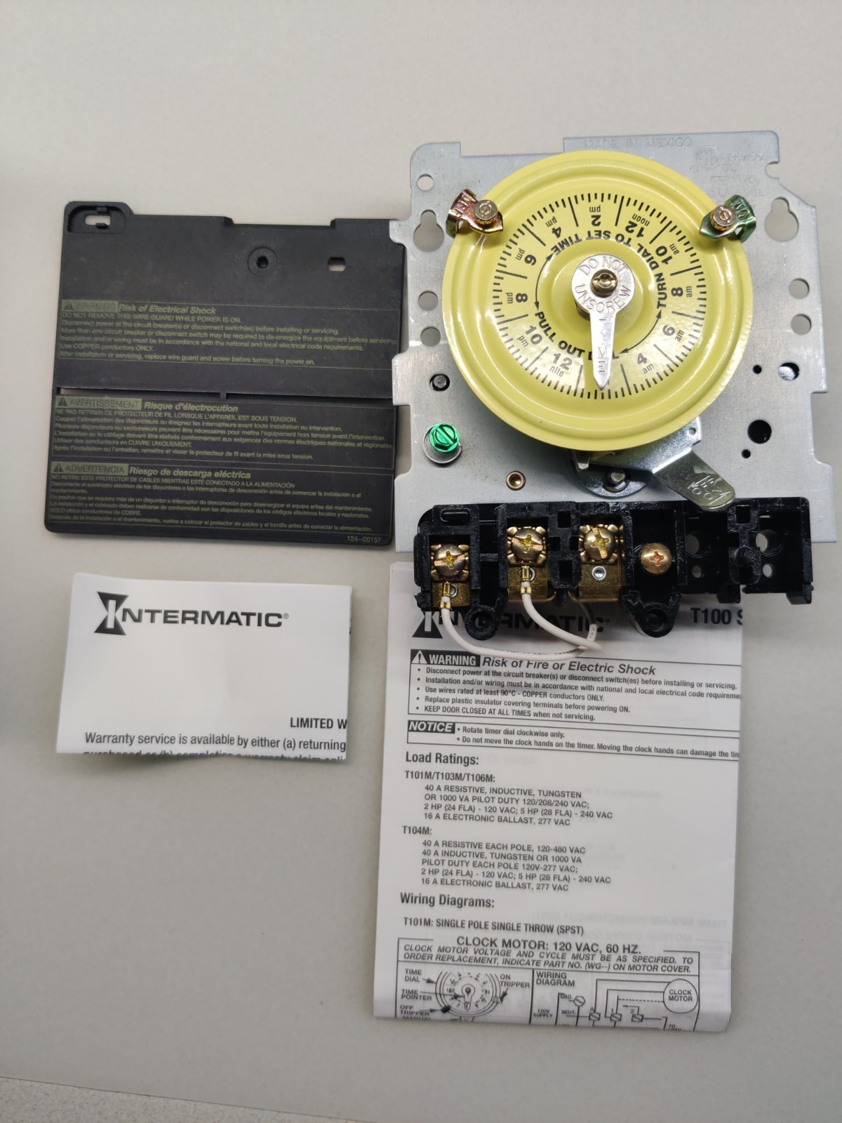 Intermatic T101m Dial Timer Mechanism 120V