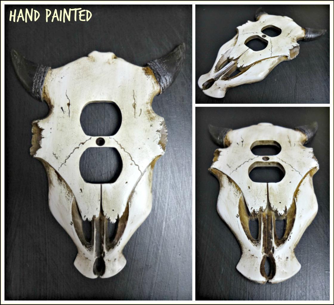 Western Rustic Cow Bull SKULL ELECTRIC OUTLET Cover Plate Cabin Lodge Decor Gift