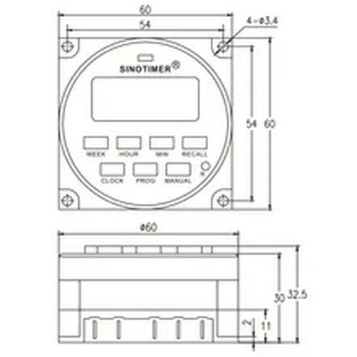 Digital Timer Switch Relay Control Format Clock 7 Days Programmable 12/24 Hours