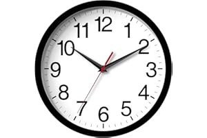 Rohioue Wall Clock Modern 8 Inch Battery Operated Silent Non Ticking Small Analo