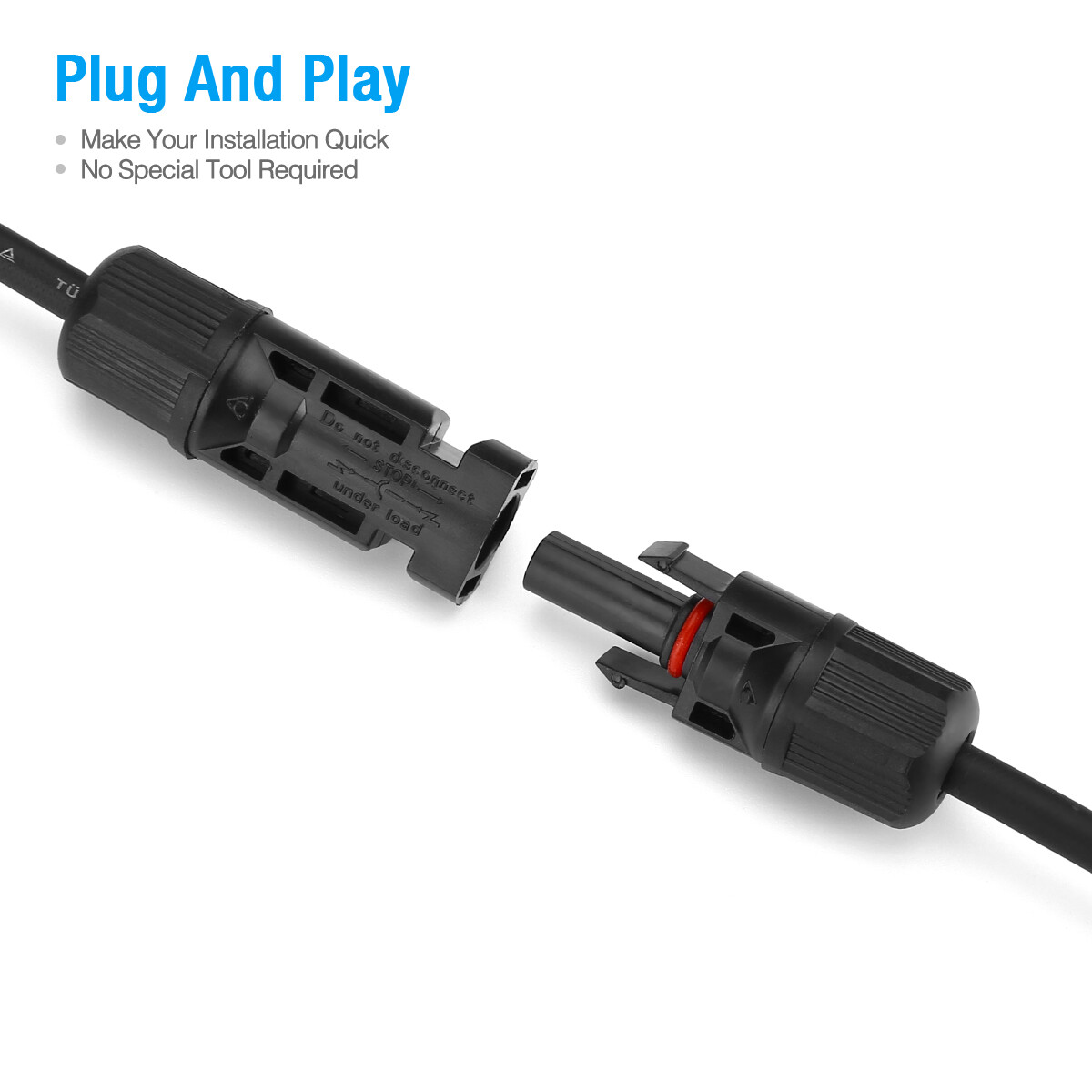 Solar Panel Connectors Y Branch Parallel Adapter Cable Wire Plug Tool Kit B2