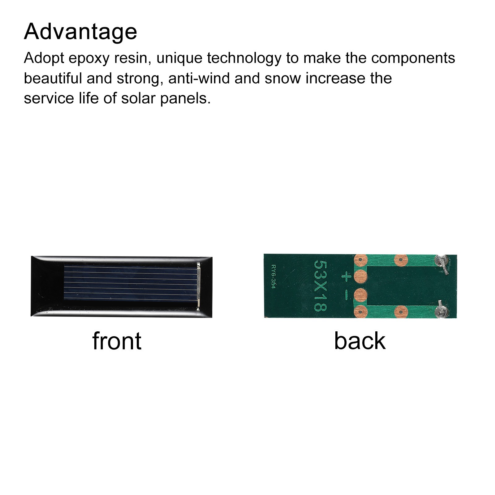 10Pack Mini Solar Panel Cell 0.5V 160mA 0.08W 53mm x 18mm for DIY Project