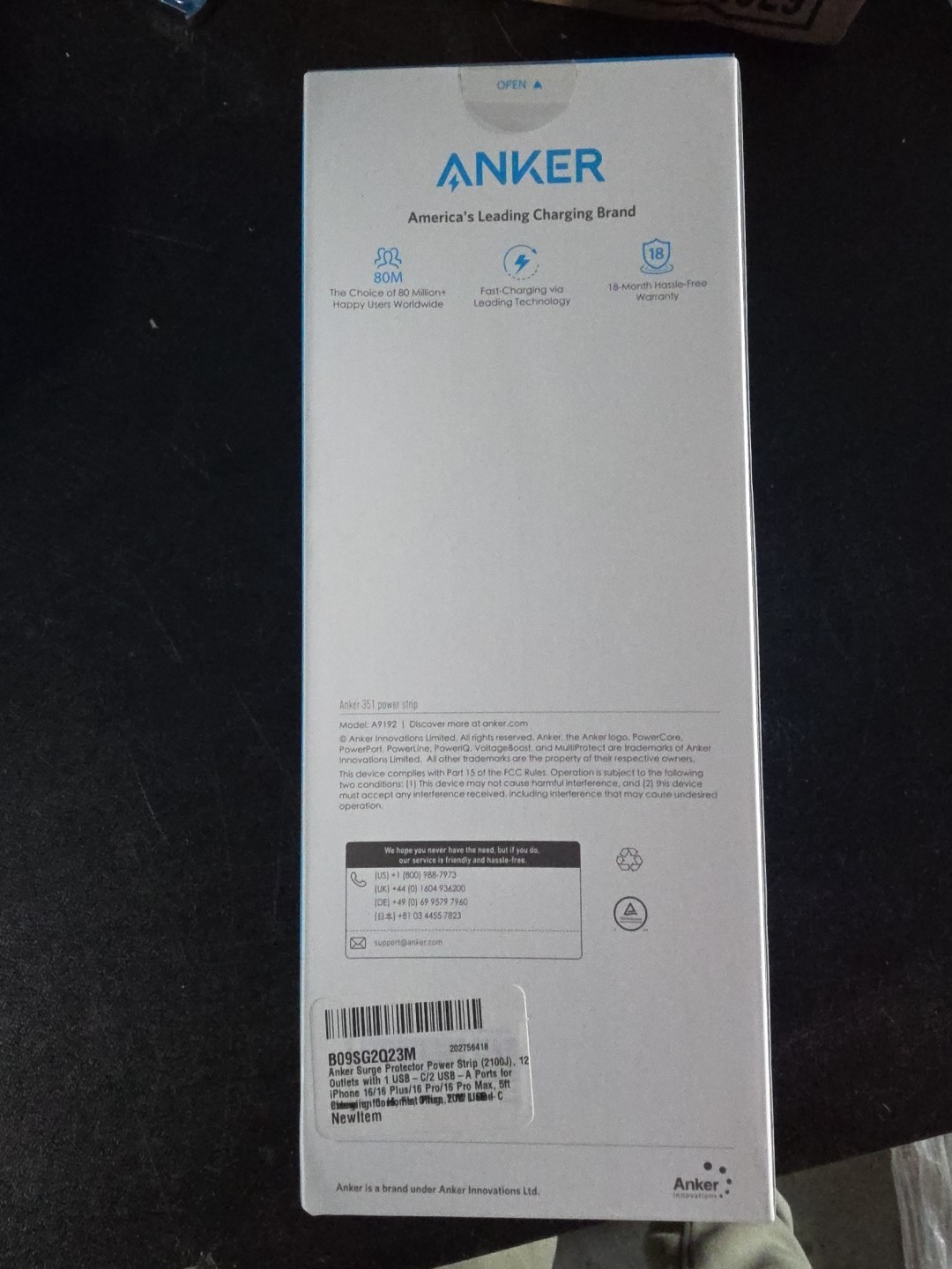 Anker Power Strip Surge Protector(2100J), 6Ft/1.8m Extension Cord with 10 Outlet