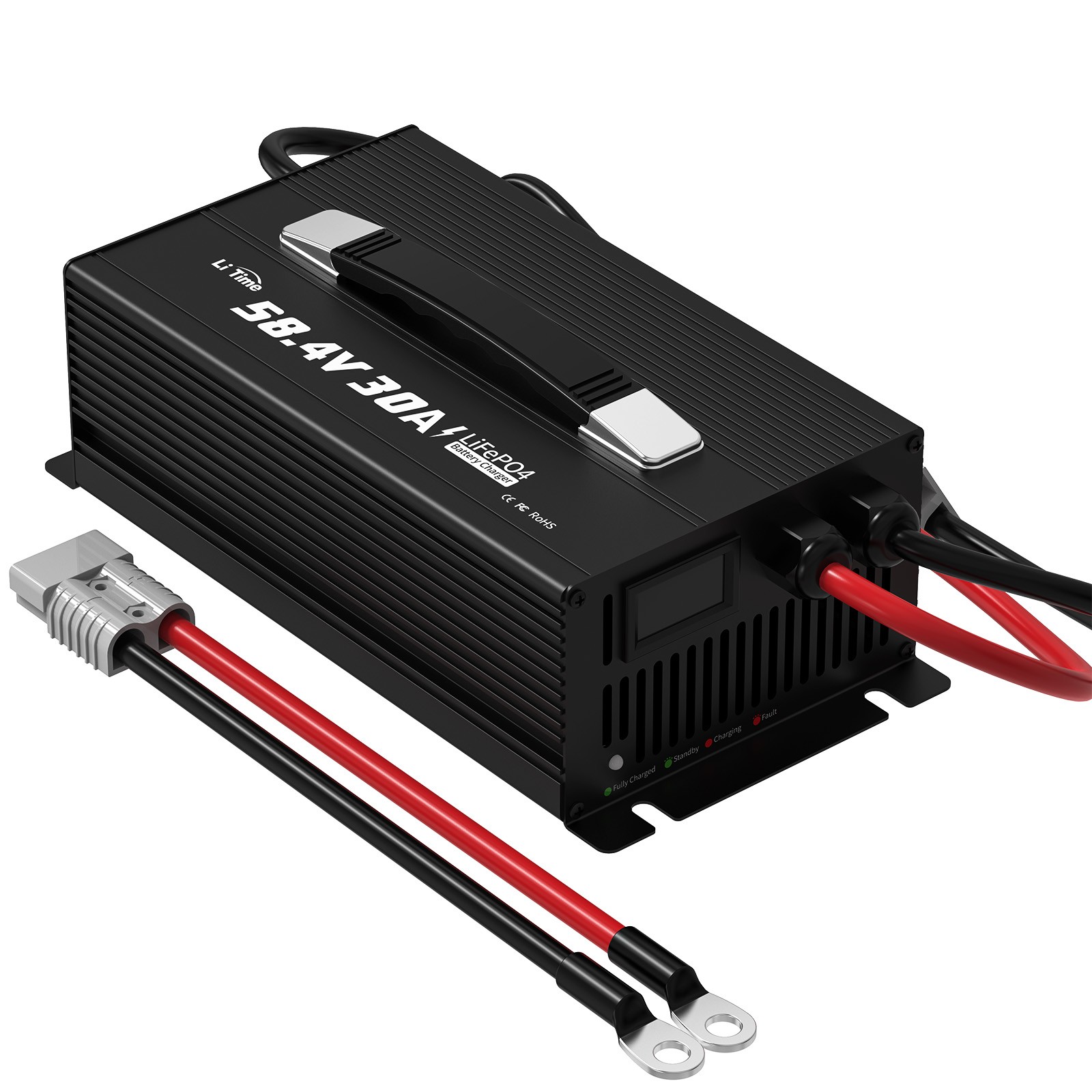 LiTime 58.4V 30A Smart AC-DC Charger for 48V 51.2V LiFePO4 Battery-Refurbished
