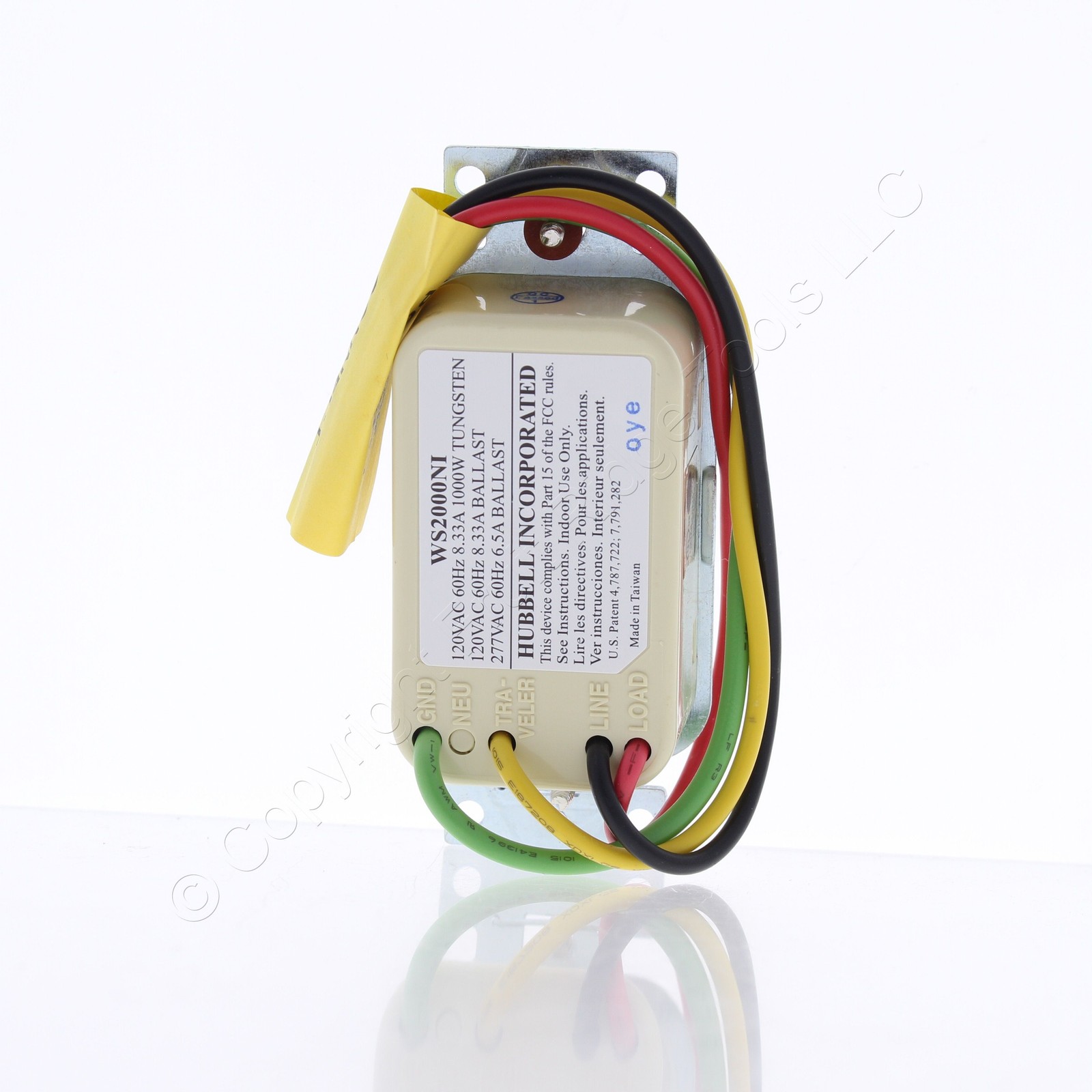 Bryant MS2000NI Ivory Occupancy Sensor Switch Night Light 120/277V 180� 1000W