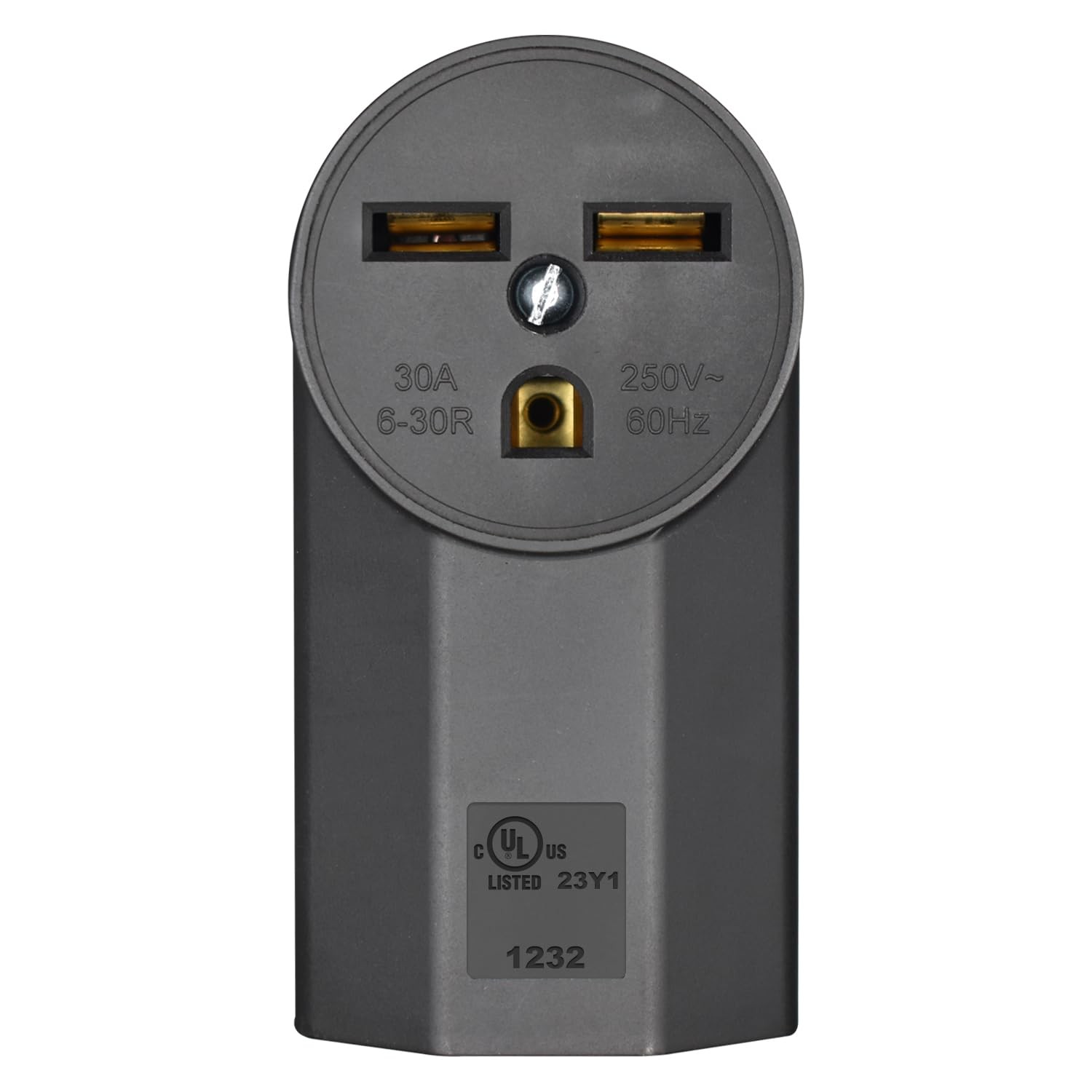 Micmi NEMA 6-30R Receptacle 2-Pole 3-Wire Surface Mount Range Power Receptacl…