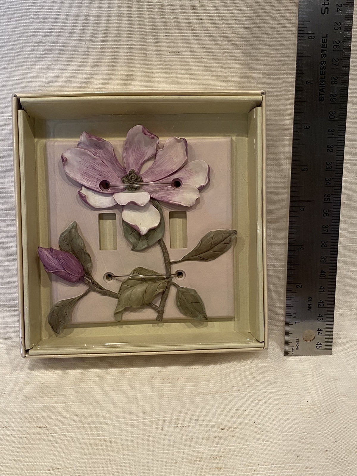 NEW Floral Double Switchplate Borders Unlimited Inc Sealed