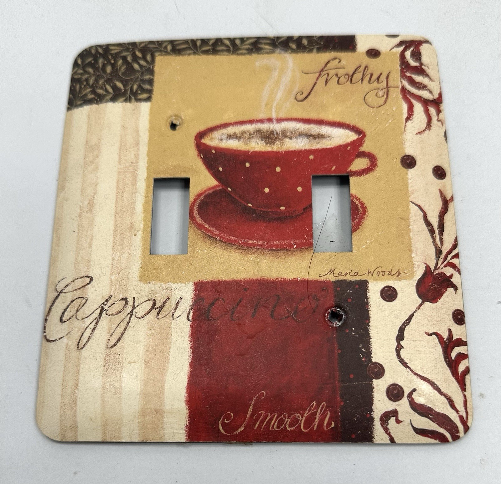 Metal kitchen decorative Light Switch + plug Covers Wall Plate lot Coffee Mocha