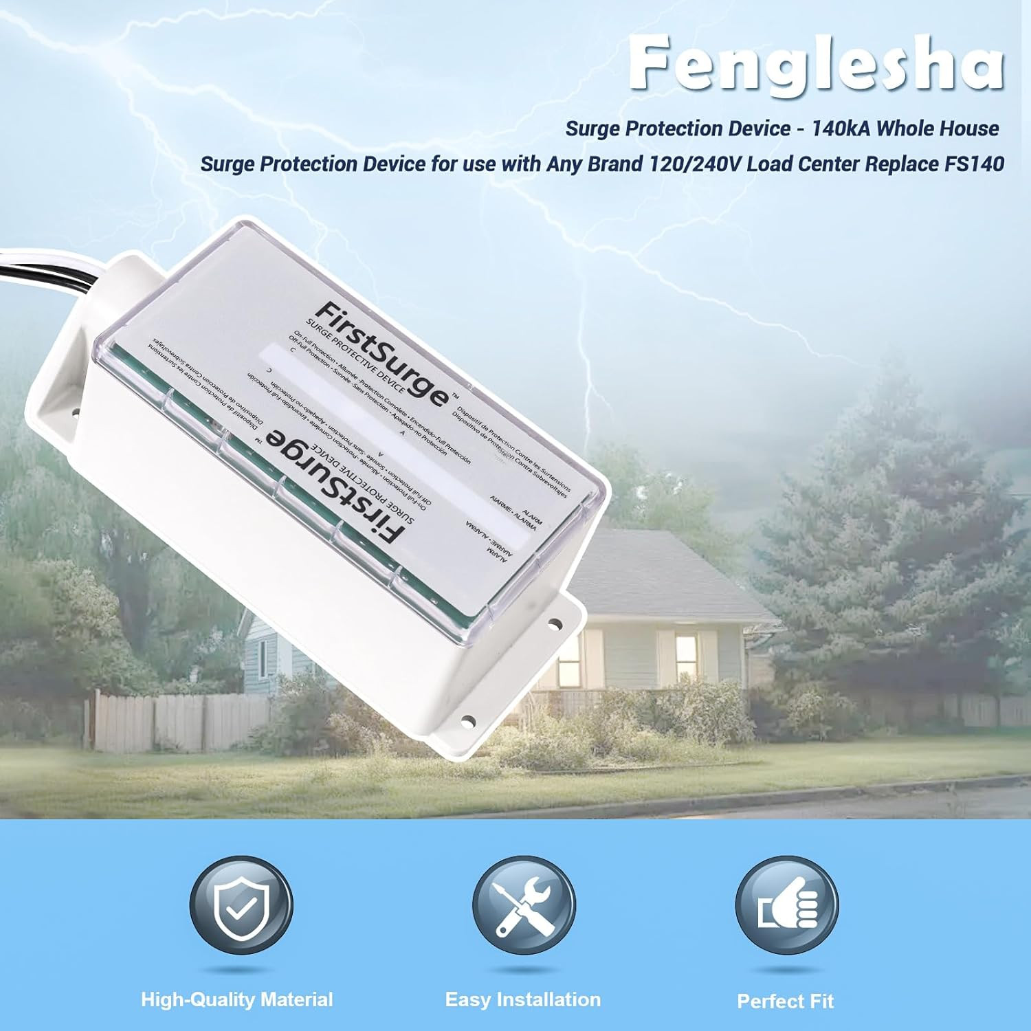 Surge Protection Device – 140Ka Whole House Surge Protection Device for Use with