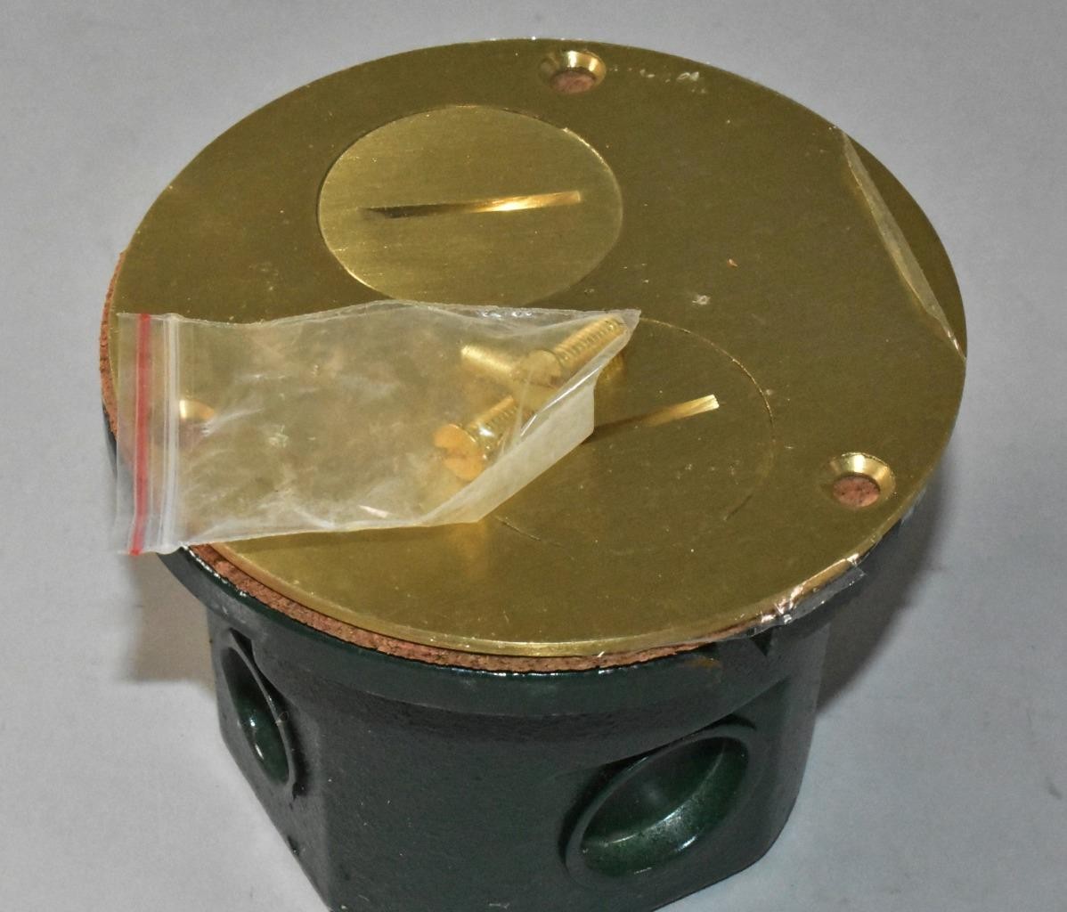 New Old Stock Double Socket Floor Box Lew Electric Co.