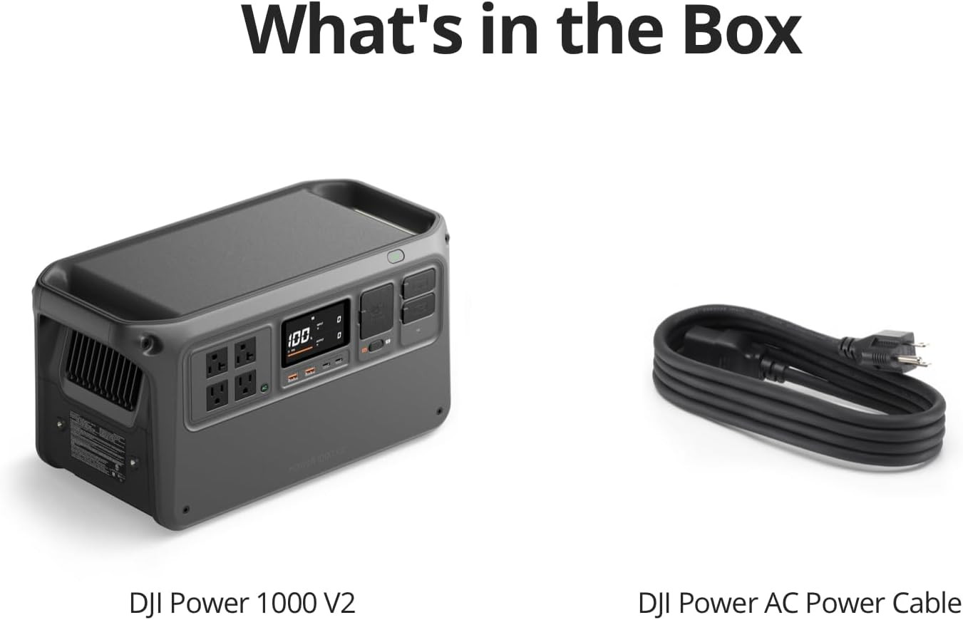 Power 1000 V2 Portable Power Station, 1024Wh LFP Battery, Compact Size, 2600W St