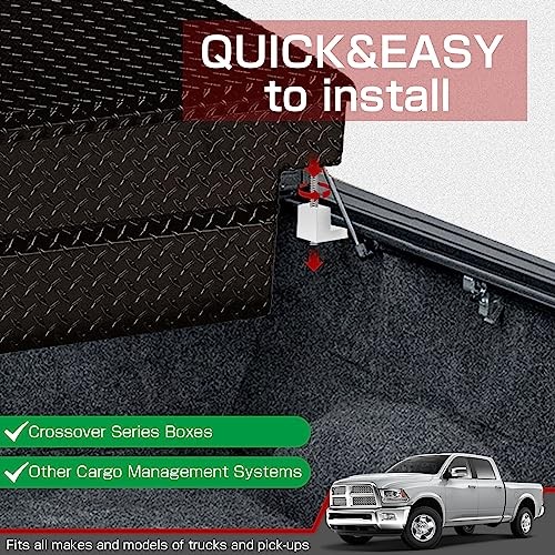 10 Pack No Drill Universal Truck Toolbox Mounting Kit,Aluminium Alloy Silver