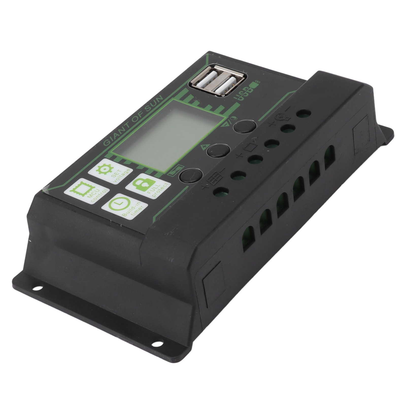 Hot (200A)Solar Charge Controller LCD Display Dual USB Port PWM Charging ABS 5V