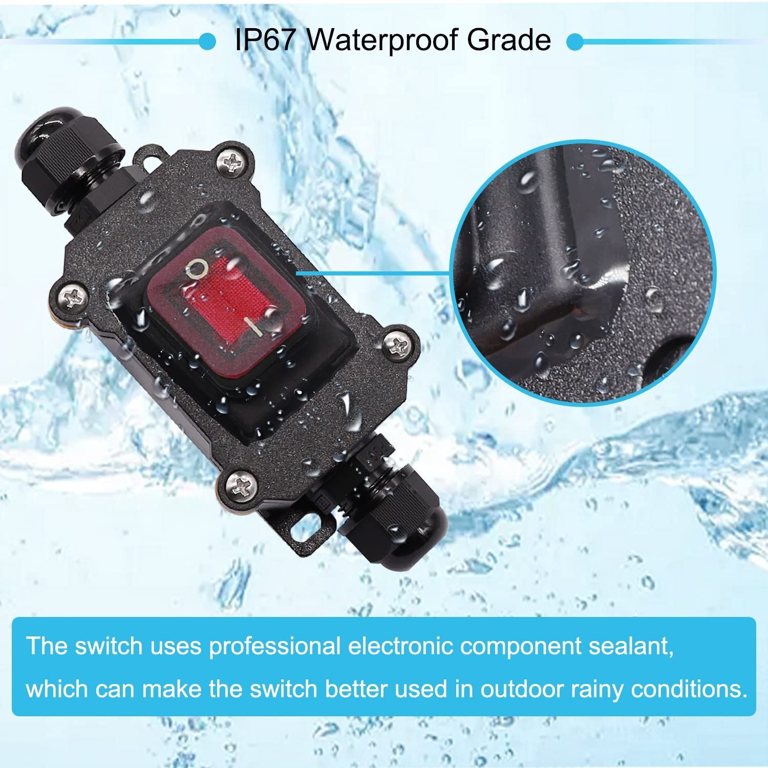 Waterproof Inline Cord Switch 20A/125V & 16A/250V – Reliable Outdoor Power