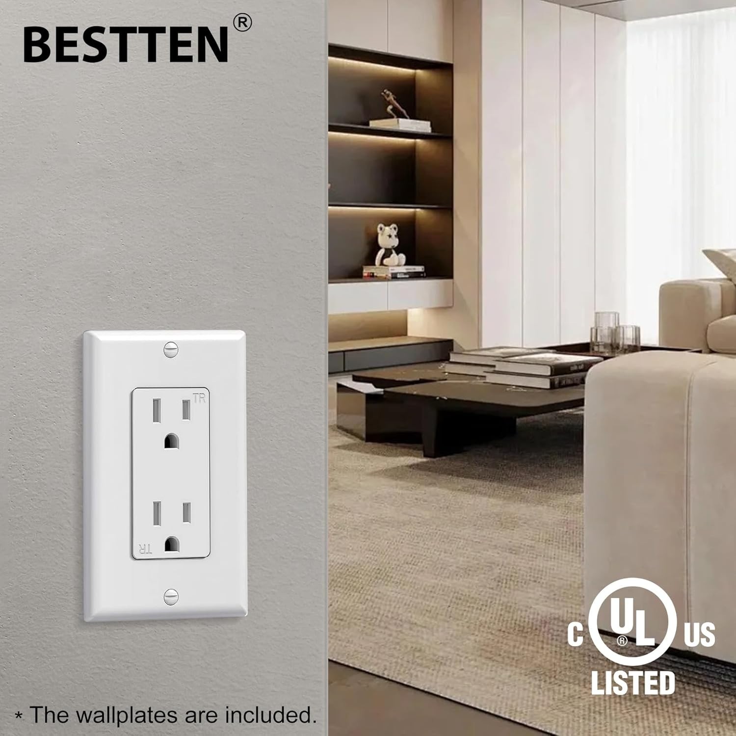 15A Tamper Resistant Outlets – 20 Pack of Durable Wall Outlets, Listed