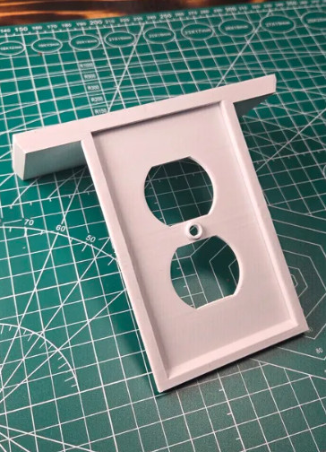 Outlet Shelf White SANUS Outlet Cover With A Shelf