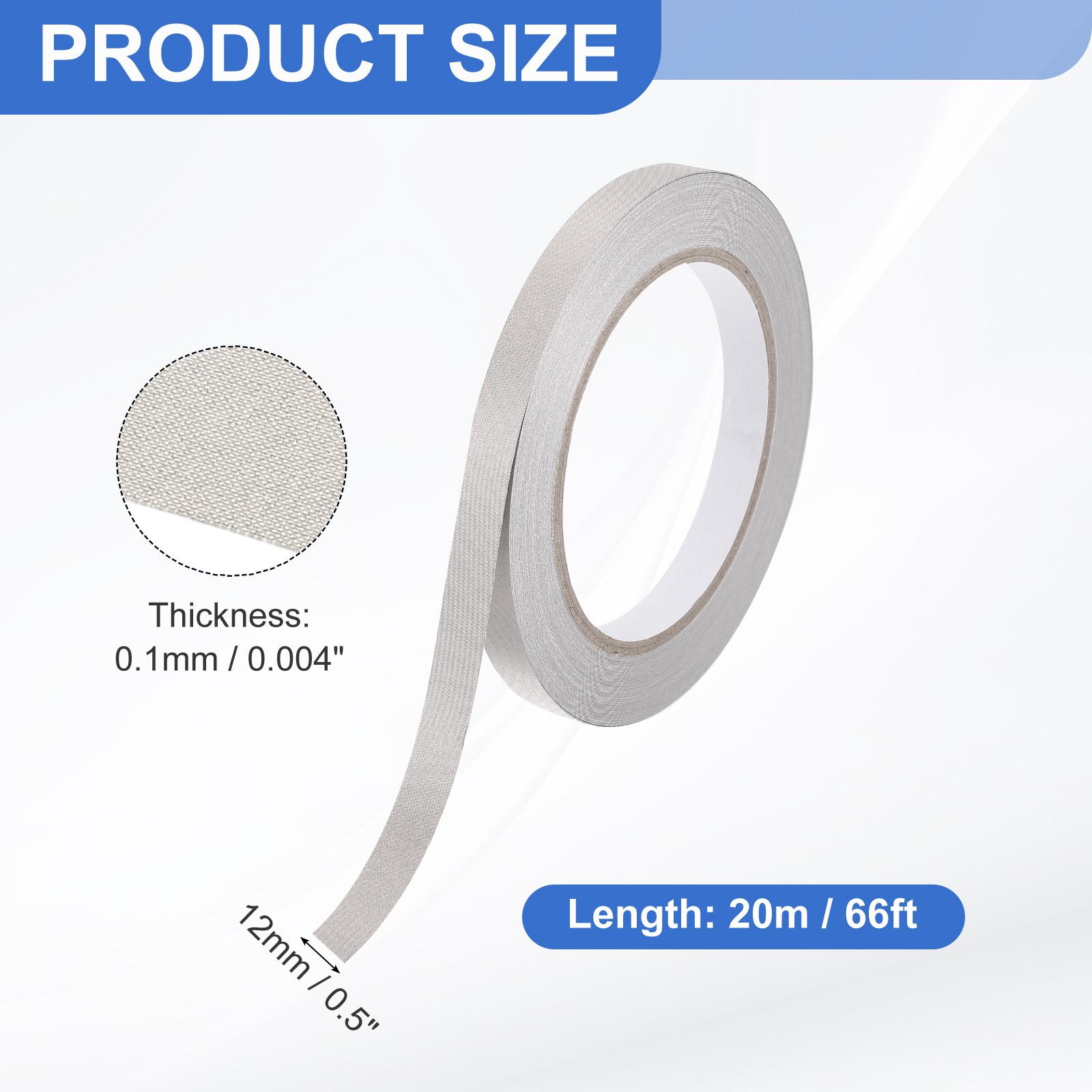 Faraday Tape 0.5″ x 66 Feet Single Side Conductive Cloth Tape Adhesive Tapes