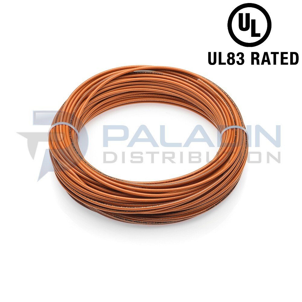 #12 AWG Gauge 600V THHN Stranded Copper Wire UL Listed – Orange 100FT