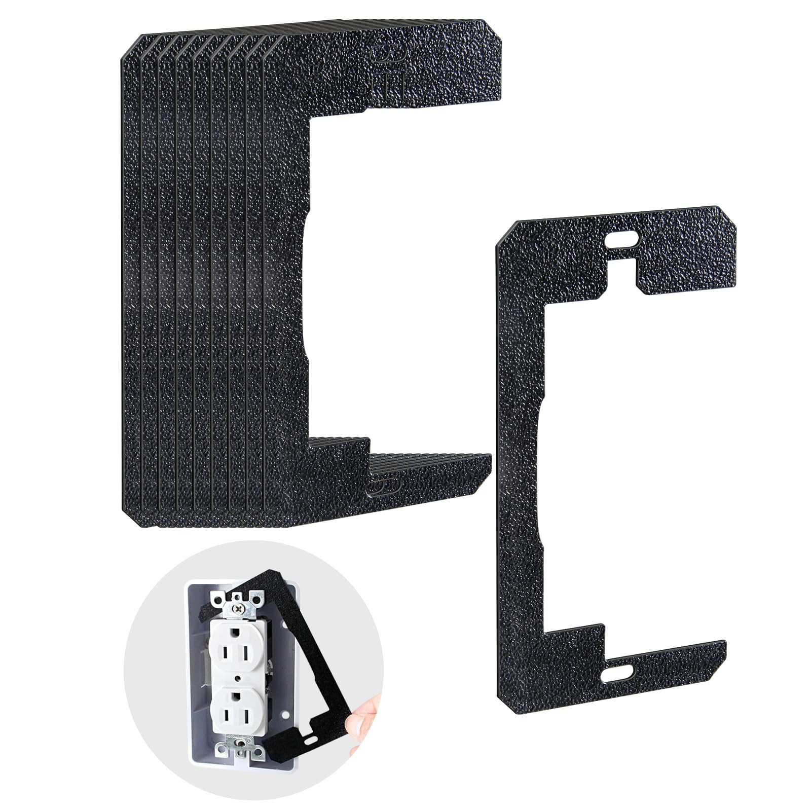 10 Pcs Wall Plate Spacers, Plastic Device Leveling Flush Fit Plates, Electric…