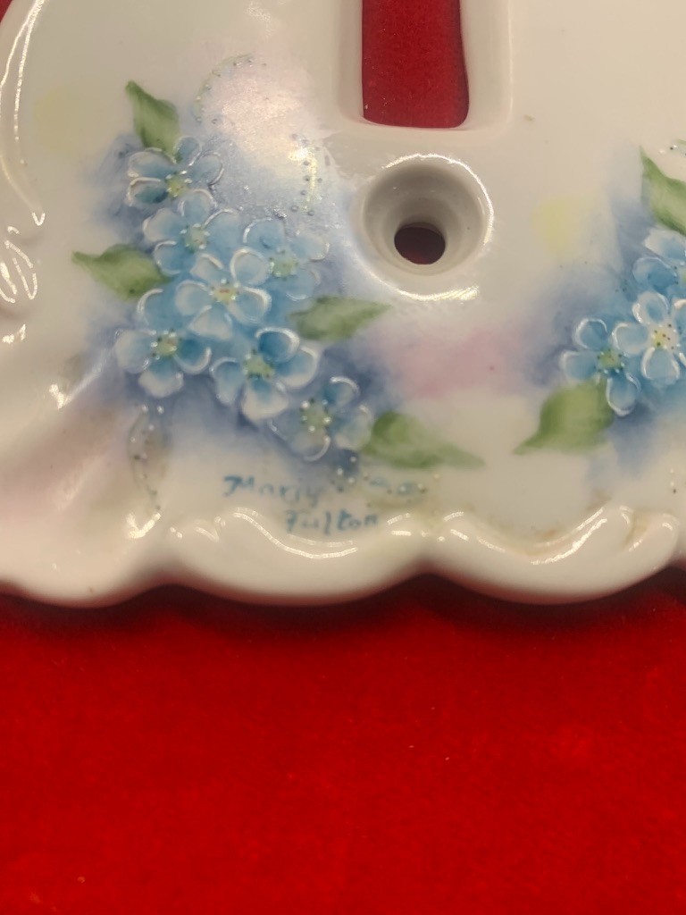 China/hand painted light switch cover Blue For Get Me Not