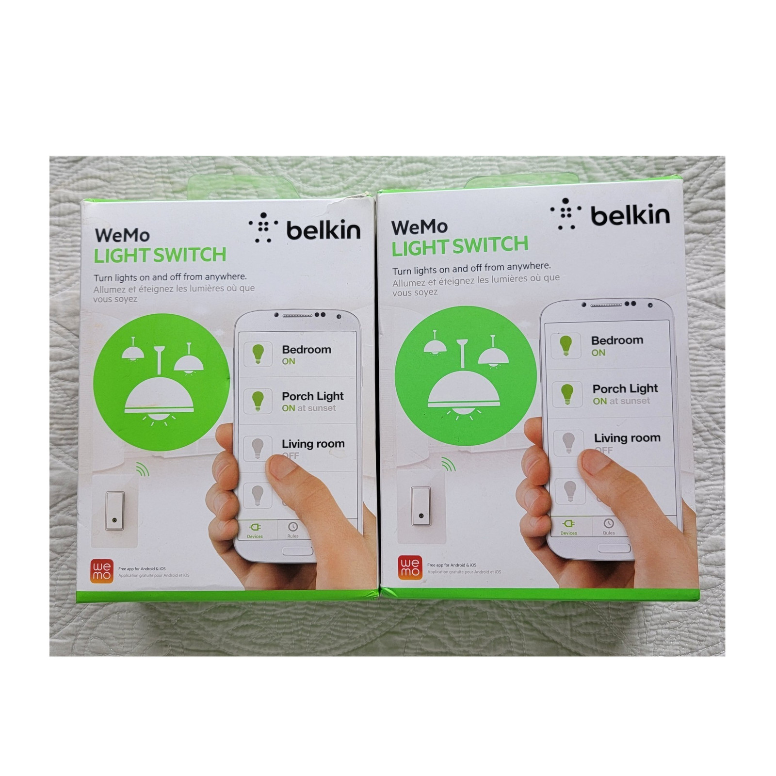 Belkin WeMo Wi‑Fi Smart Light Switch F7C030f One Box New One box opened See pic