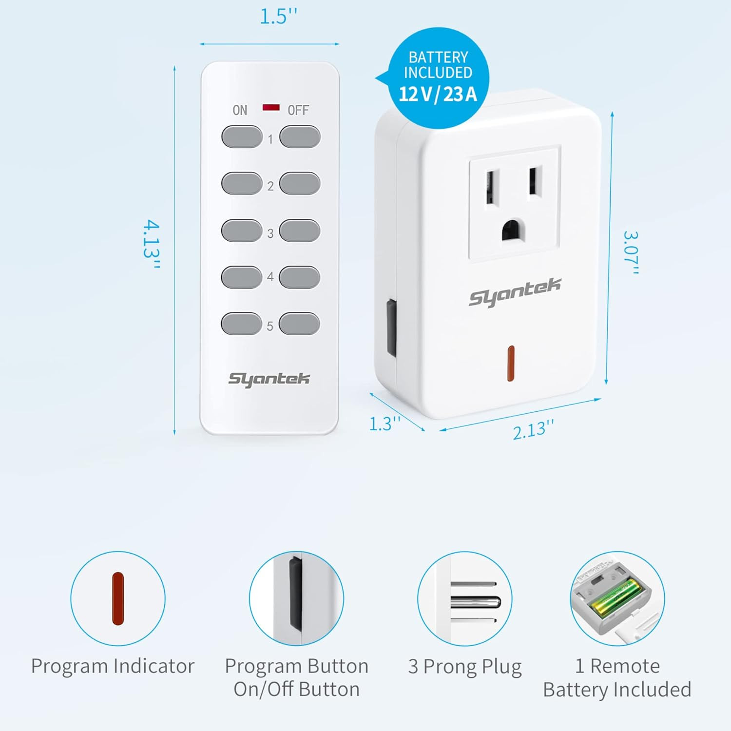 Remote Control Outlet Wireless Light Switch for Household Appliances, Expandable