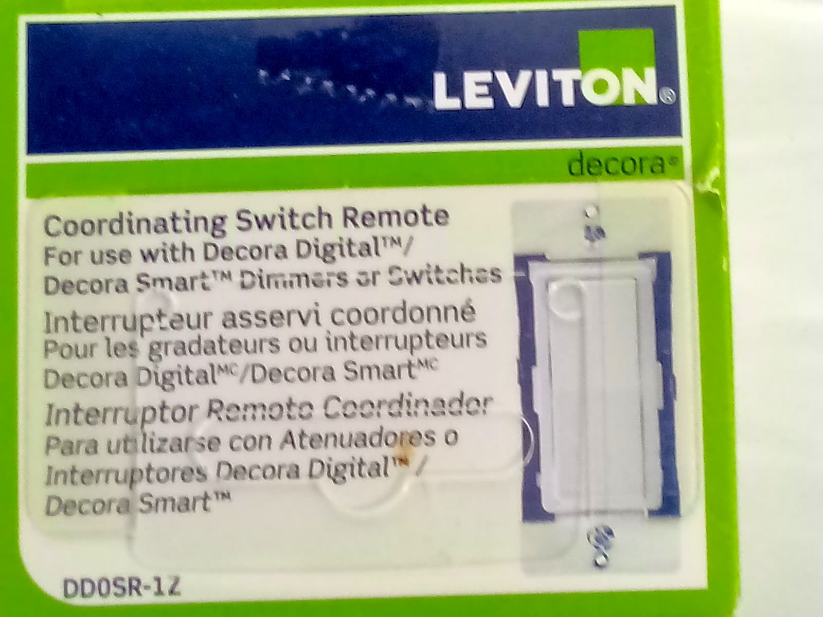 Leviton Decora DD0SR-1Z Digital/Smart Coordinating Switch Remote Companion