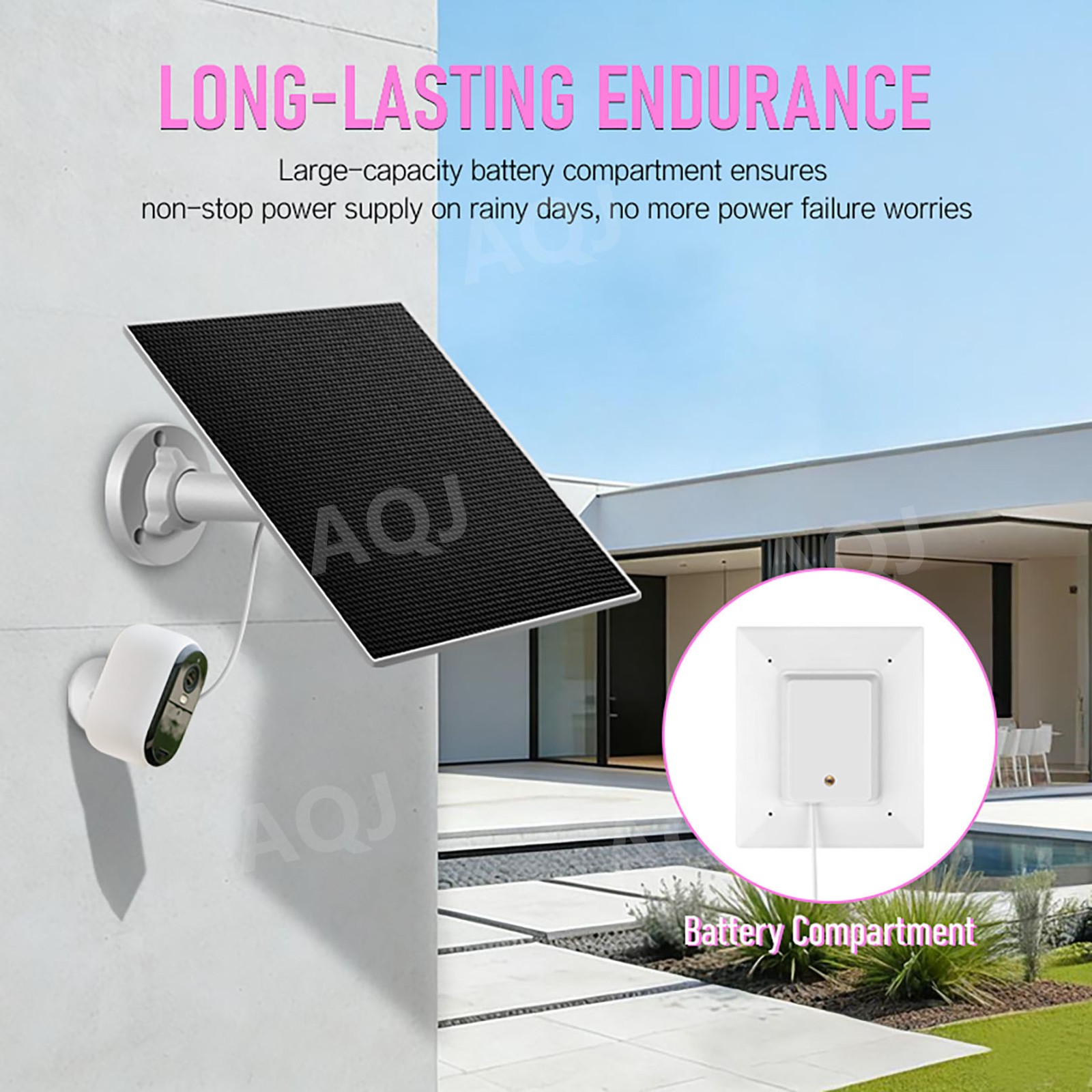 IP65 Weatherproof Spotlights Camera with Solar Panel Chargers with Essential