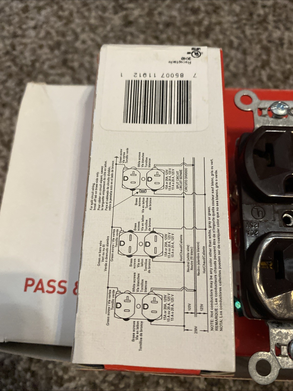 (9) Pass & Seymour CR20 BROWN 20A Commercial Receptacle Duplex 5-20R Outlets