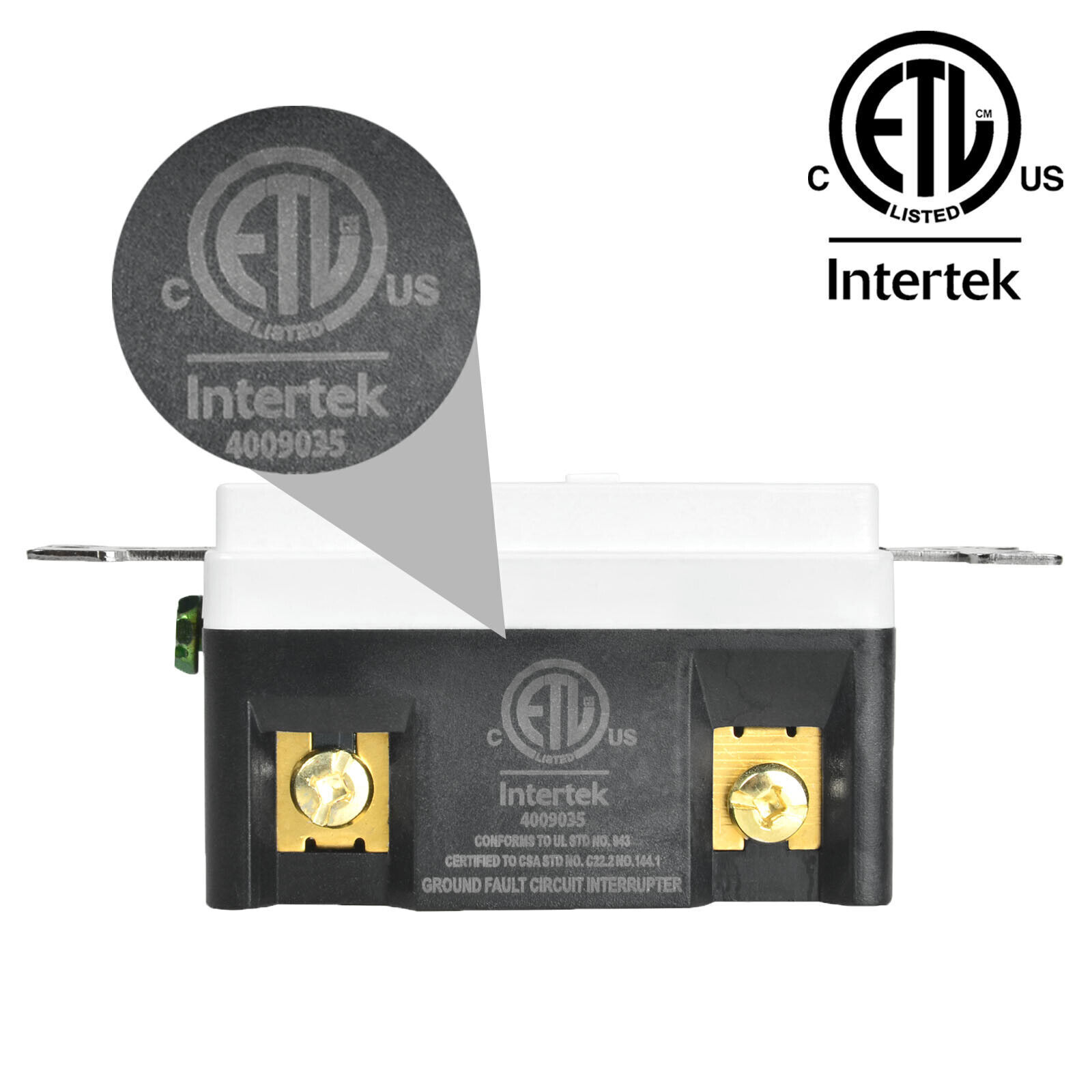 Self-Test GFCI Outlet 20 Amp Outdoor GFI Receptacle Commercial Residential Use