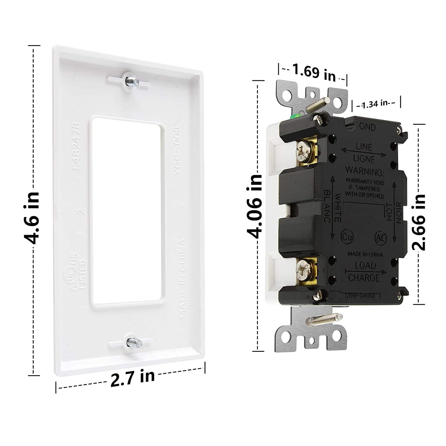 GFCI Outlet 20 Amp, Listed, Self- GFI Receptacles, TamperResistant, Weather …
