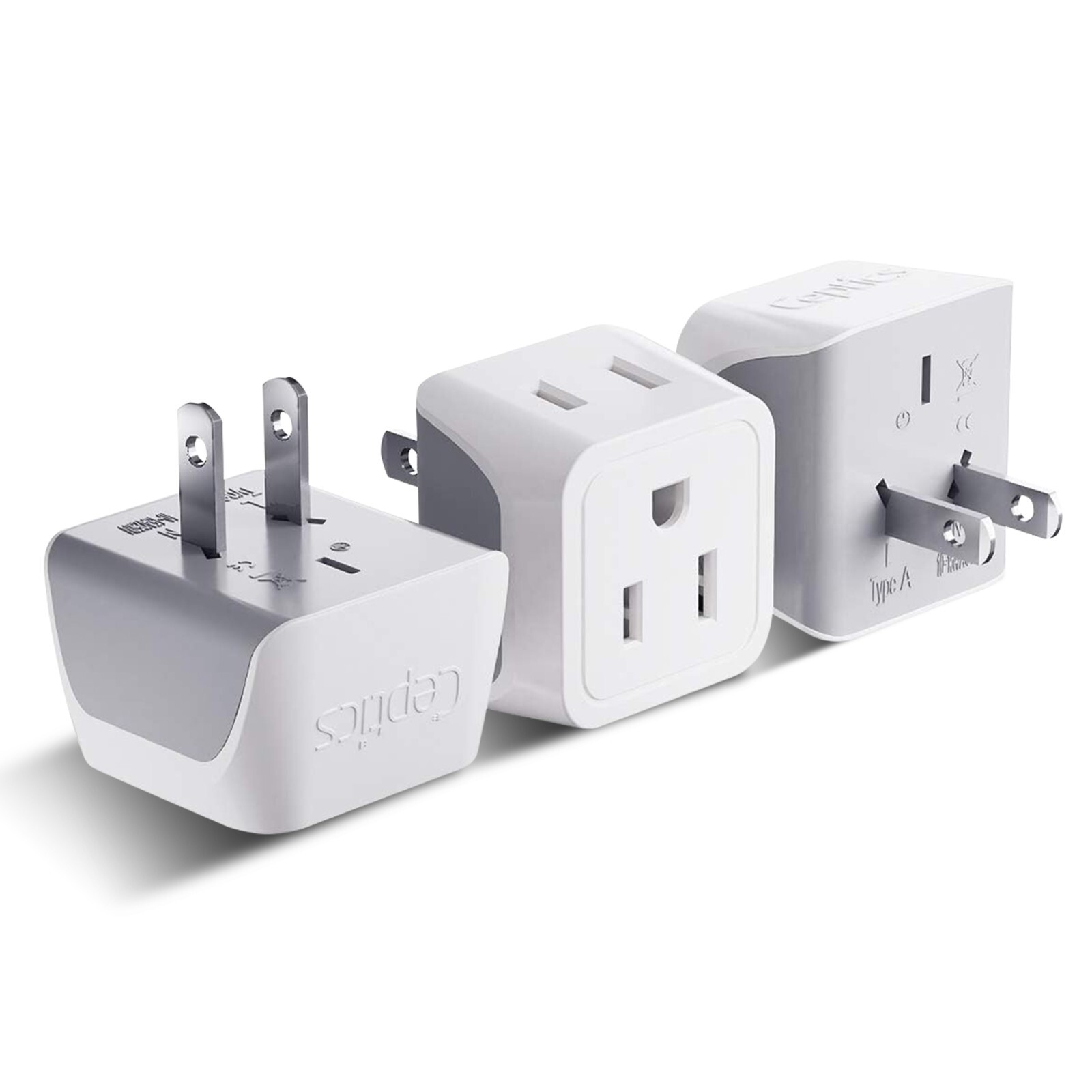 Ceptics USA to Japan, Philippines Travel Adapter Plug – Type A (CT-6, 3 Pk)