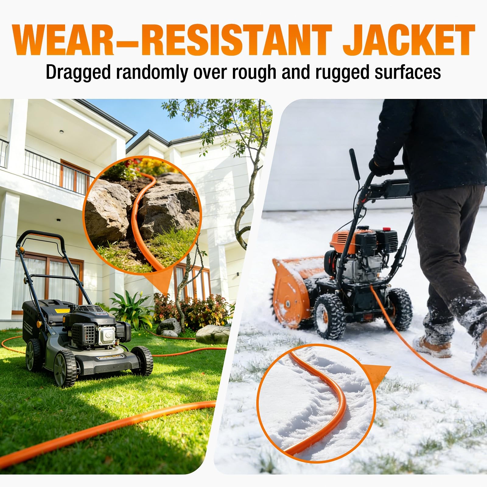 plapower Orange 100 FT 12AWG Outdoor Extension Cord
