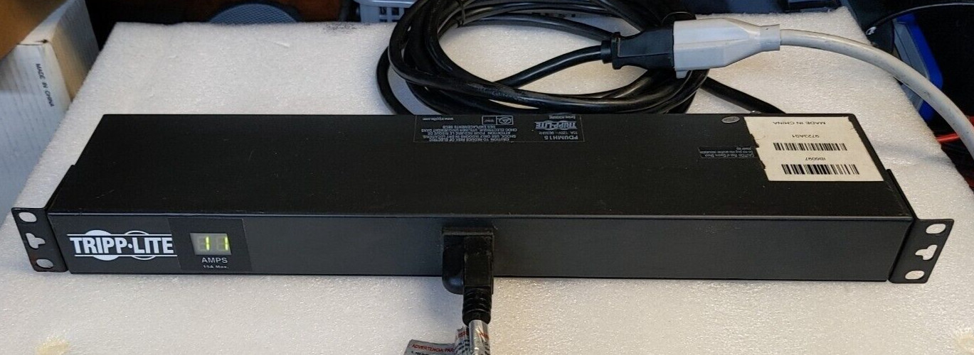 Tripp Lite PDUMH15 1.4kW Metered PDU 120V 13 Outlets 5-15R 5-15P 15ft 1U Rack