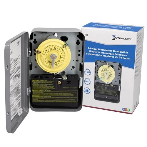 24-Hour Mechanical Timer Switch – Reliable ON/OFF Control, Manual Override, 12 O